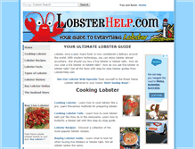 Tablet Screenshot of lobsterhelp.com